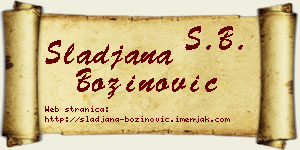 Slađana Božinović vizit kartica